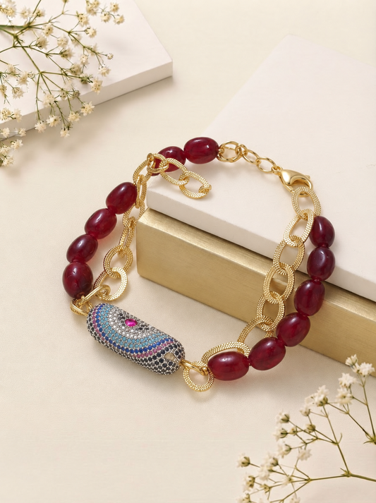 Evil Eye Chain Beads Bracelet