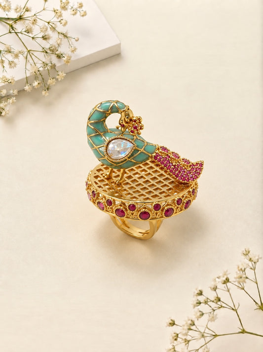 Peacock Statement Ring