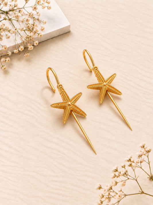 Gold Starfish Earcuff