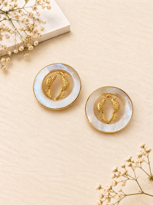 Birds & Mother of Pearl Studs