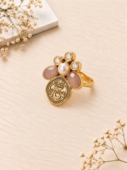 Vintage Coin Kundan Ring