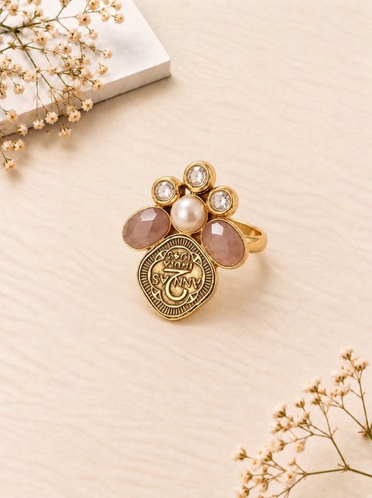 Vintage Coin Kundan Ring