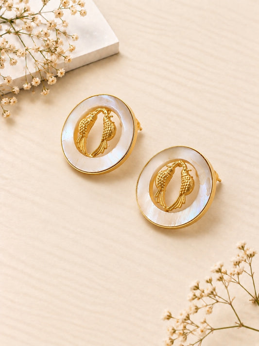 Birds & Mother of Pearl Studs